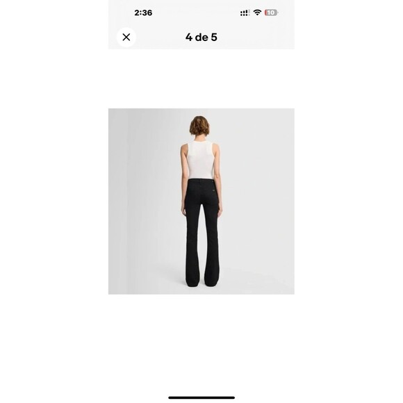 7 for all Mankind Kimmie Bootcut Black jeans Stretch Size 25 NWT - Picture 4 of 11